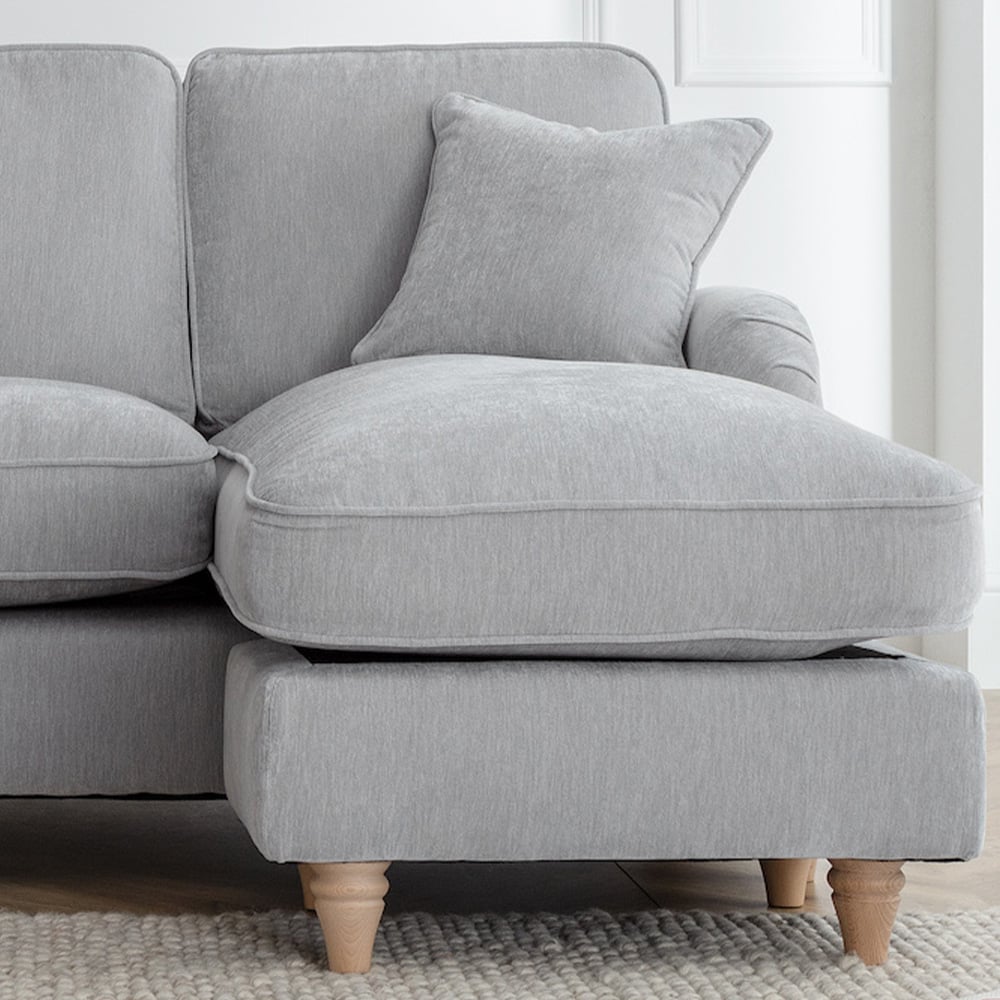 The Vienna 3 Seater Ice Right Hand Chaise Sofa Image 2