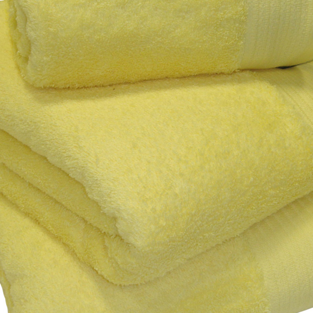 Rapport Home Chatsworth Super Soft and Absorbent Cotton Yellow Bath Sheet Image 2
