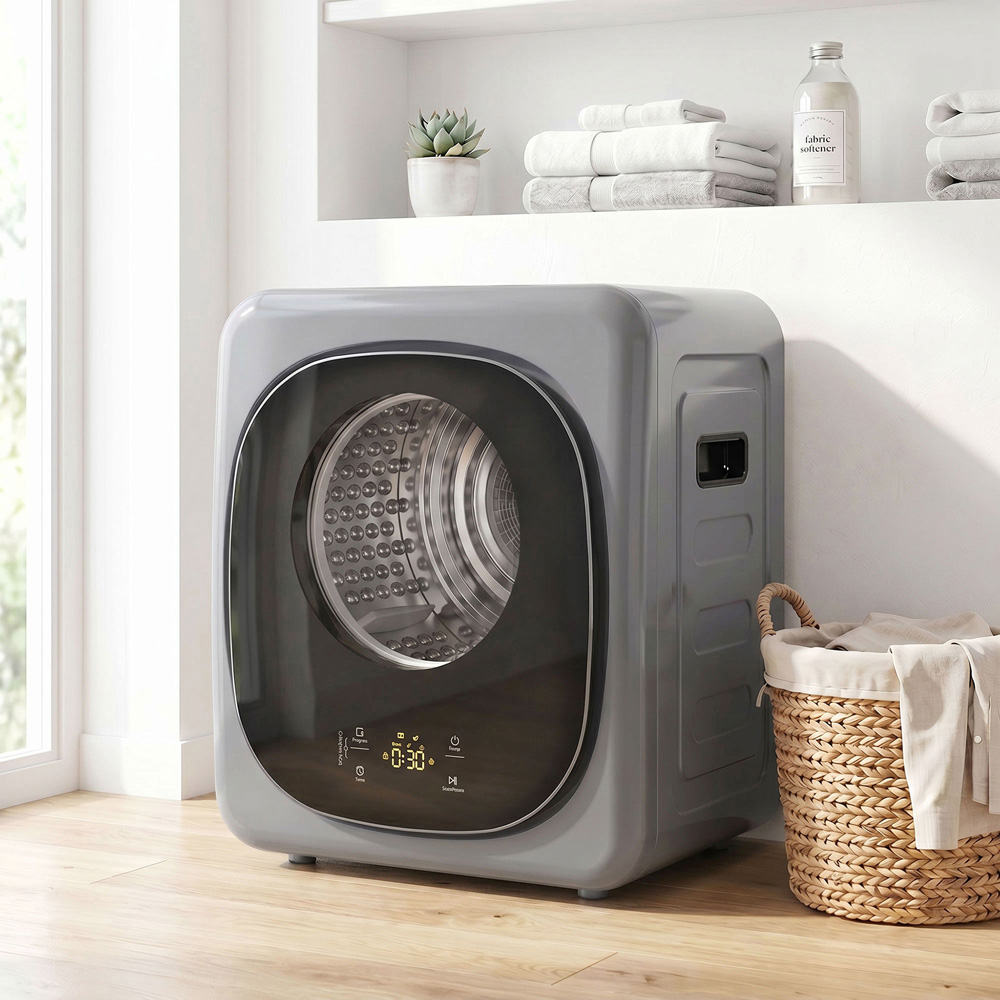 HOMCOM Silver Compact Tumble Dryer with 5 Modes 4kg Image 4