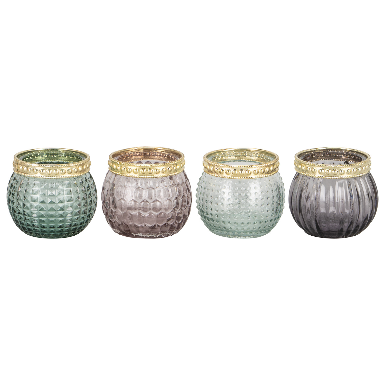 Pure Decor Jewel Candle Holders 4 Pack Image 1