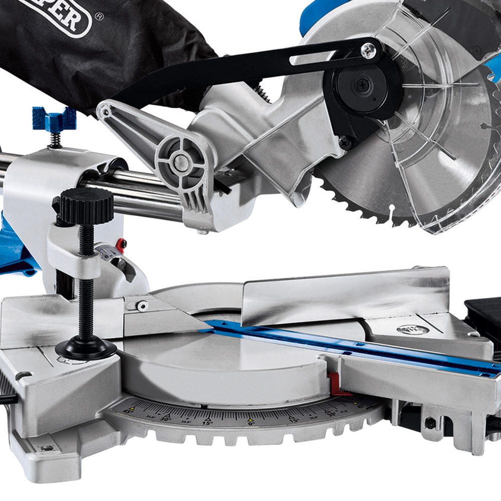 Draper D20 20V Brushless Sliding Compound Mitre Saw with Battery and Charger Image 3