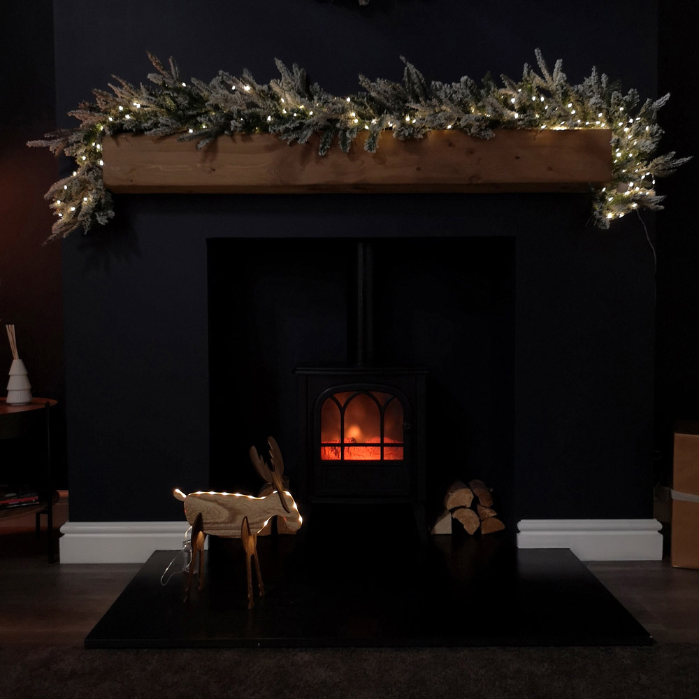 Samuel Alexander 3D Wooden Reindeer LED Christmas Decoration 39cm Image 6