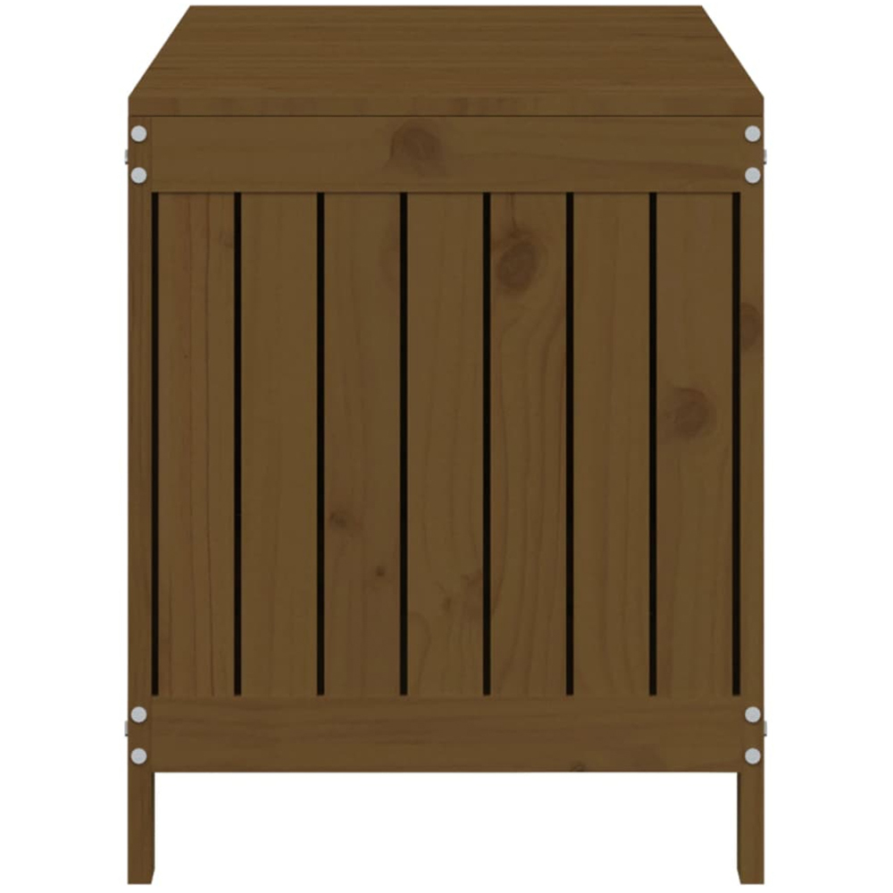 vidaXL 60 x 115 x 49cm Brown Pine Wood Garden Storage Box Image 6