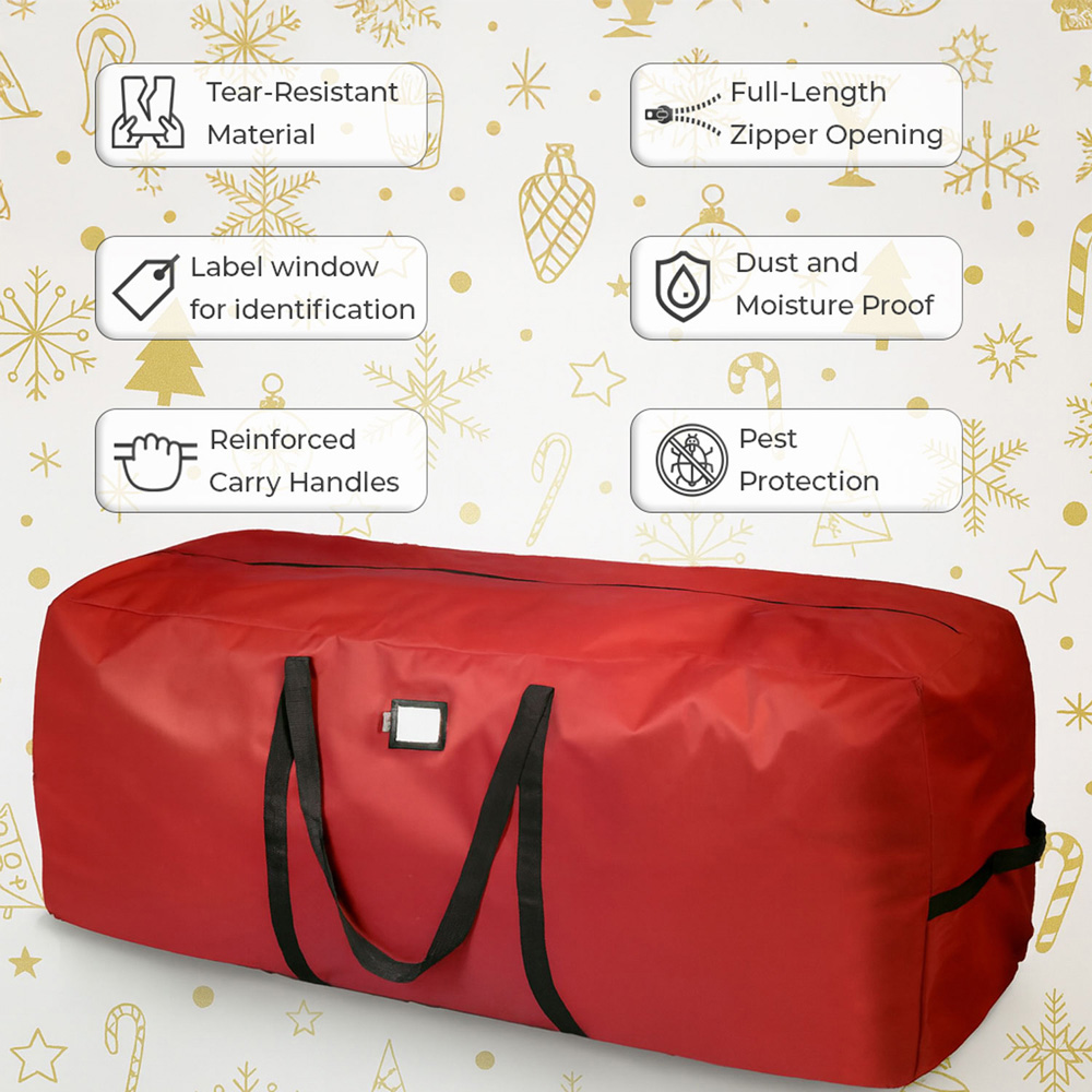 Neo Red 600D Heavy-Duty Extra Large Artificial Christmas Tree Storage Bag 7.5ft Image 5