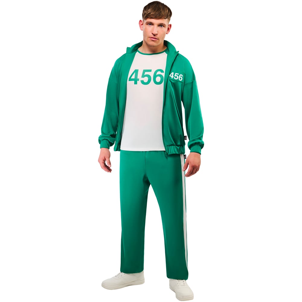 Squid Game Adult Deluxe Player 456 Halloween Costume Large Image 1
