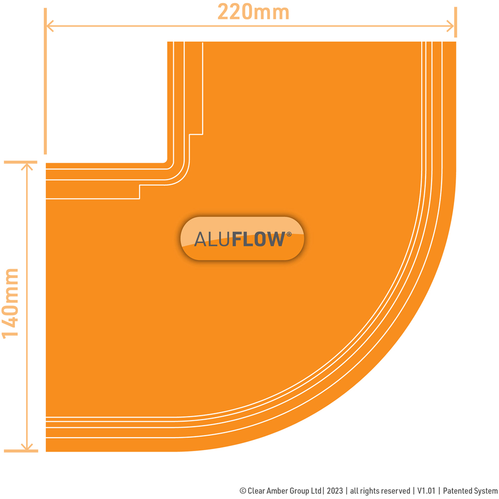 Aluflow Grey 90 Degrees Deep External Gutter Angle Image 4