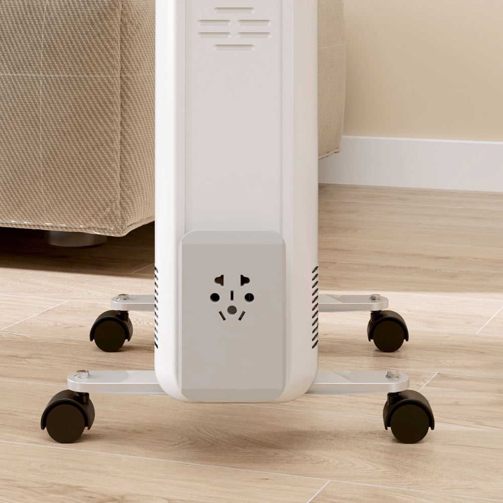 HOMCOM 9 Fin White Oil Filled Heater Radiator 1500W Image 4
