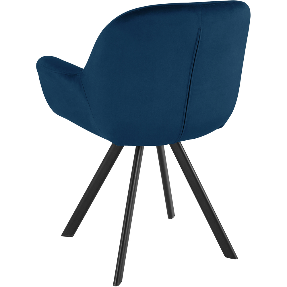 Dorel Elli Set of 2 Navy Blue Velvet Armchair Image 5