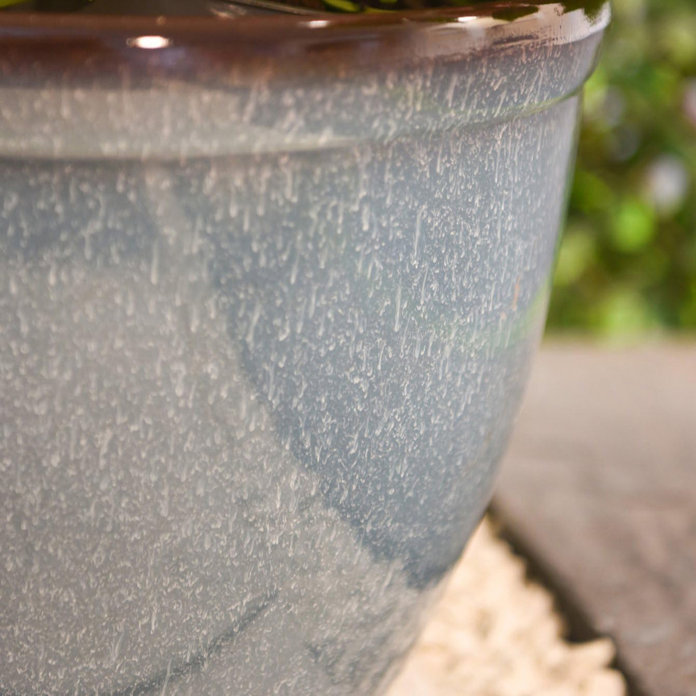Garden Gear Glazed Effect Planter 39.5cm 2 Pack Image 3