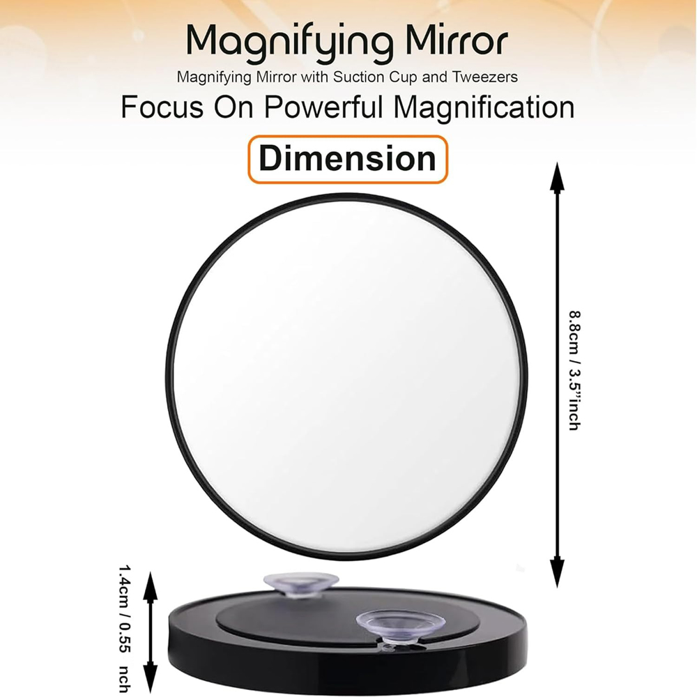 ATEK 20x Magnifying Pocket Vanity Tweezing Makeup Mirror Image 7
