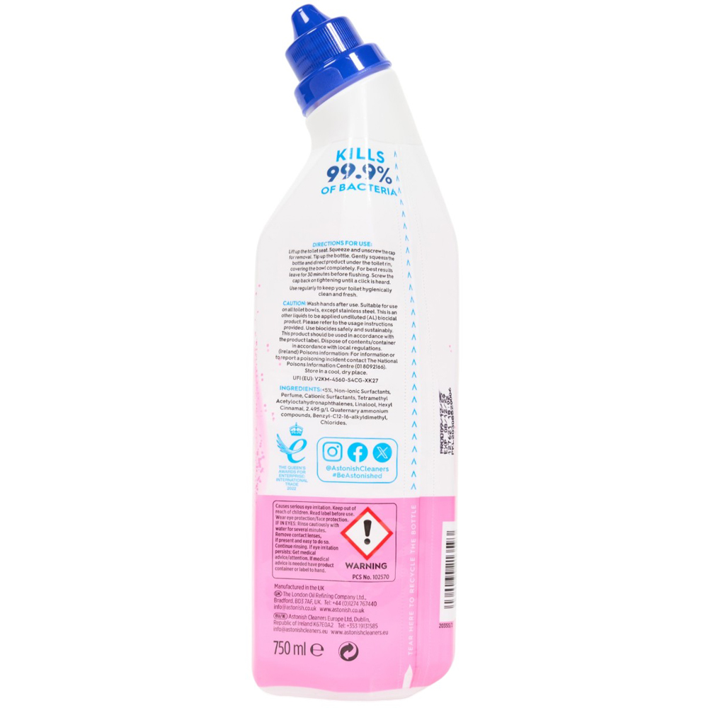 Astonish Toilet Fresh Gel - Peony Image 2
