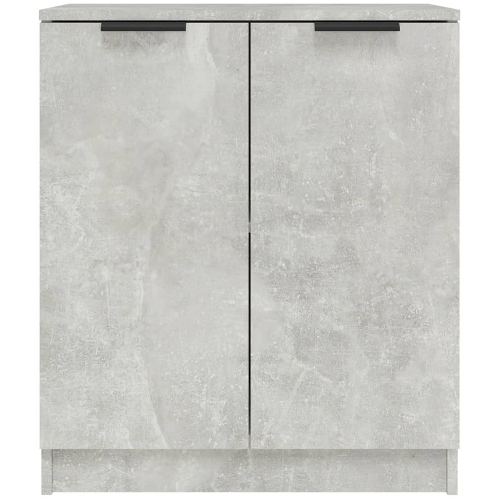 vidaXL 2 Door Concrete Grey Wooden Sideboard Image 3