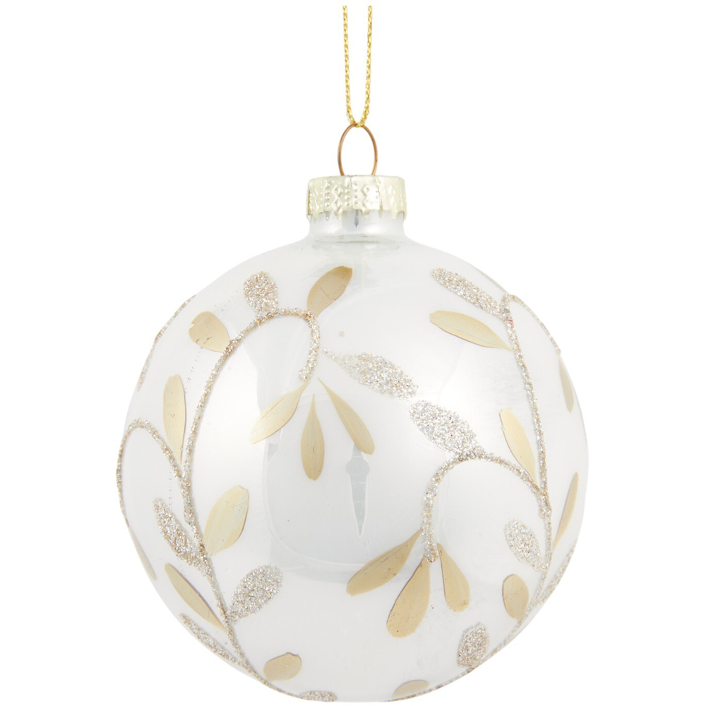 Clear Leaf Design Assorted Bauble - Clear Image 5