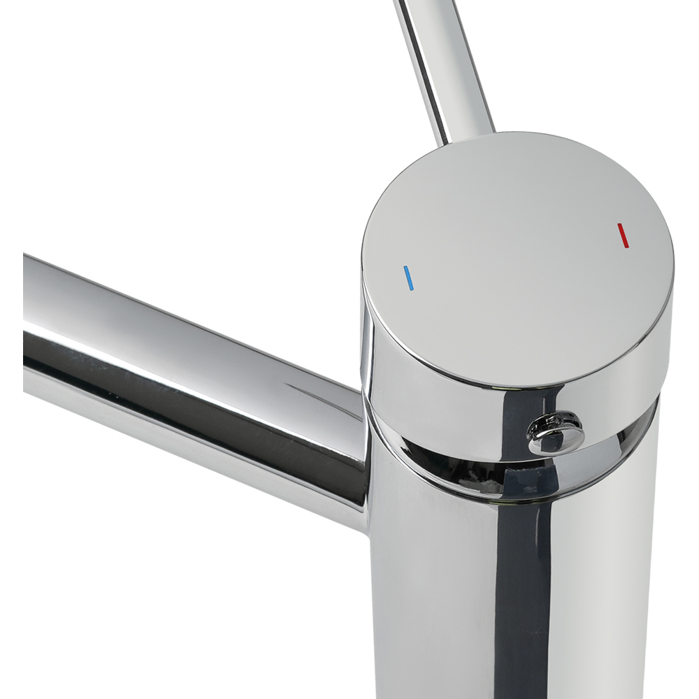 Go Bathrooms Chrome Swivel Handle Tall Basin Mixer Tap Image 3