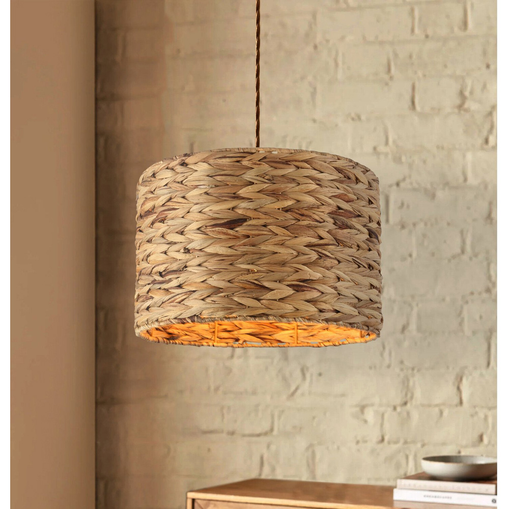 Natural Effect Weave Pendant Natural Image 6