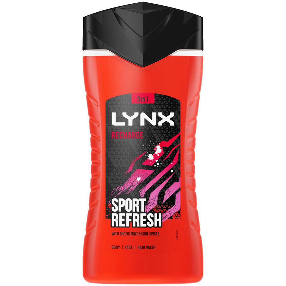 Lynx Recharge Arctic Mint and Cool Spices Shower Gel 225ml 12 Pack Image 2