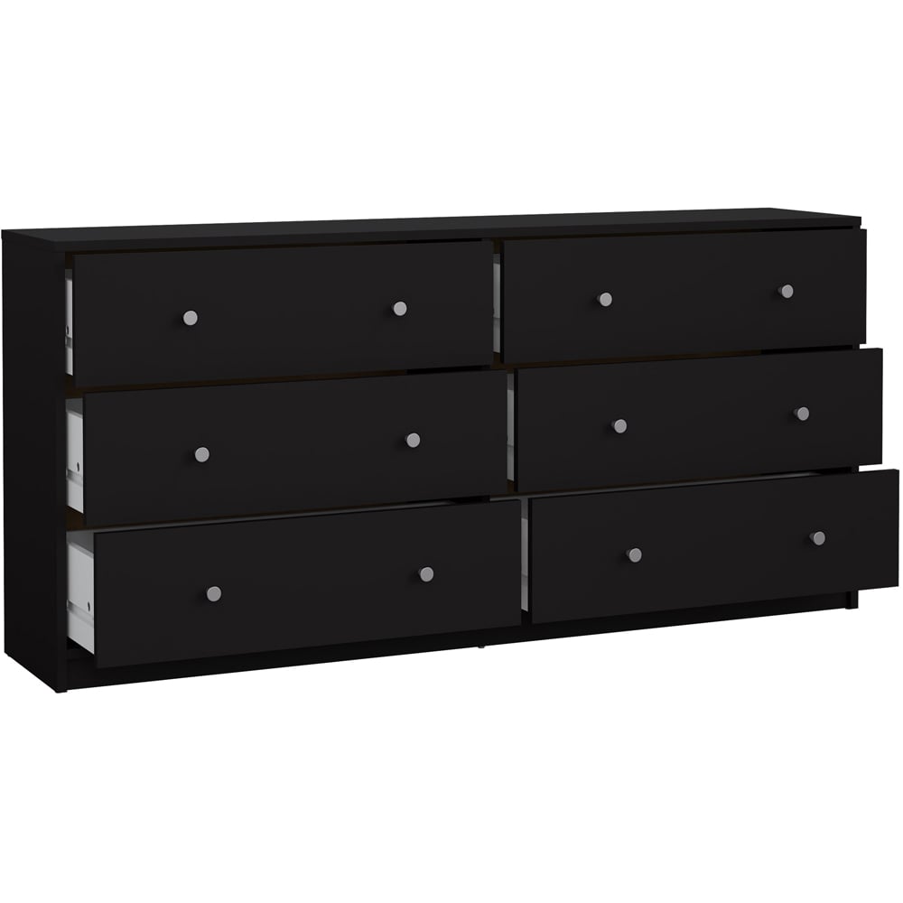 Furniture To Go May 6 Drawer Black Chest of Drawers Image 4
