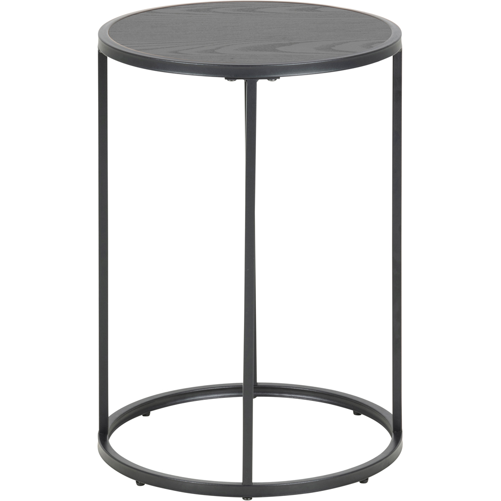 Florence Seaford Black Metal Round Side Table Image 3