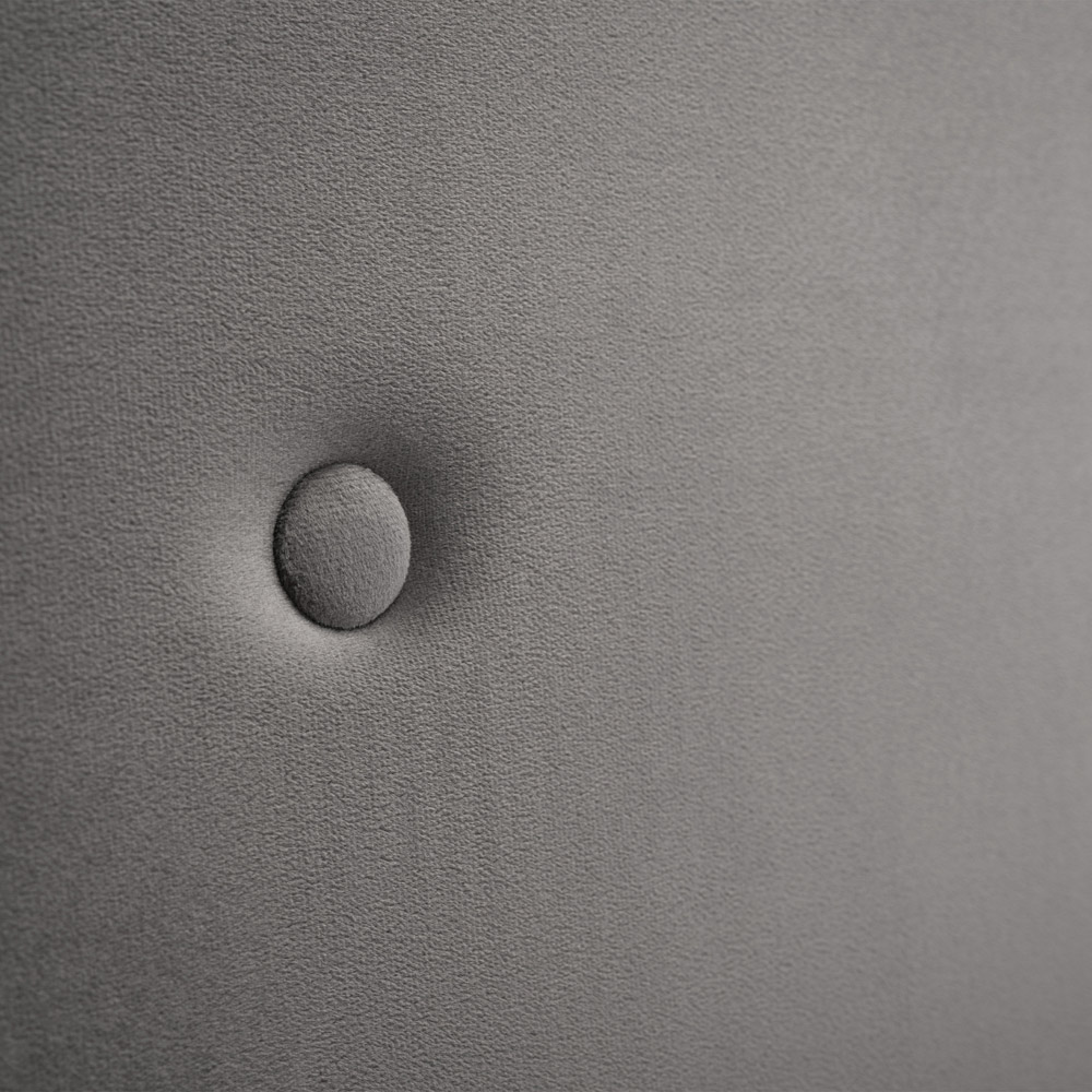 Julian Bowen Shoreditch Small Double Slate Grey Velvet Bed Frame Image 6