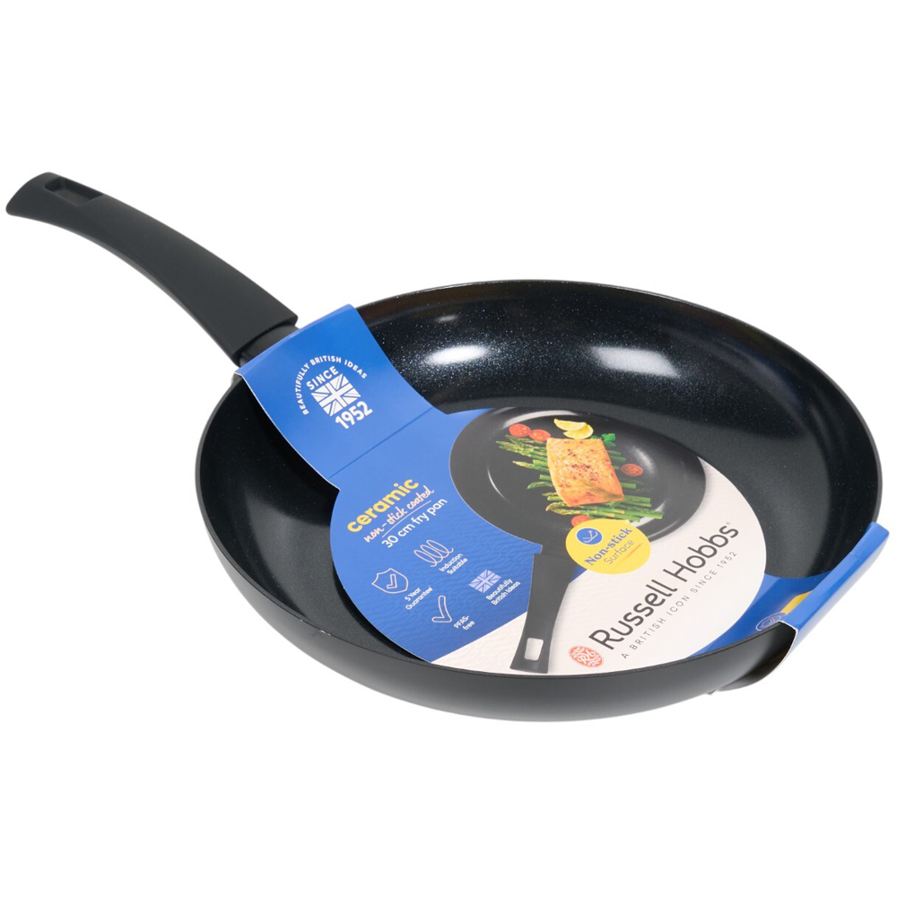 Russell Hobbs Ceramic Non Stick Coated Fry Pan Black 30cm Image 5