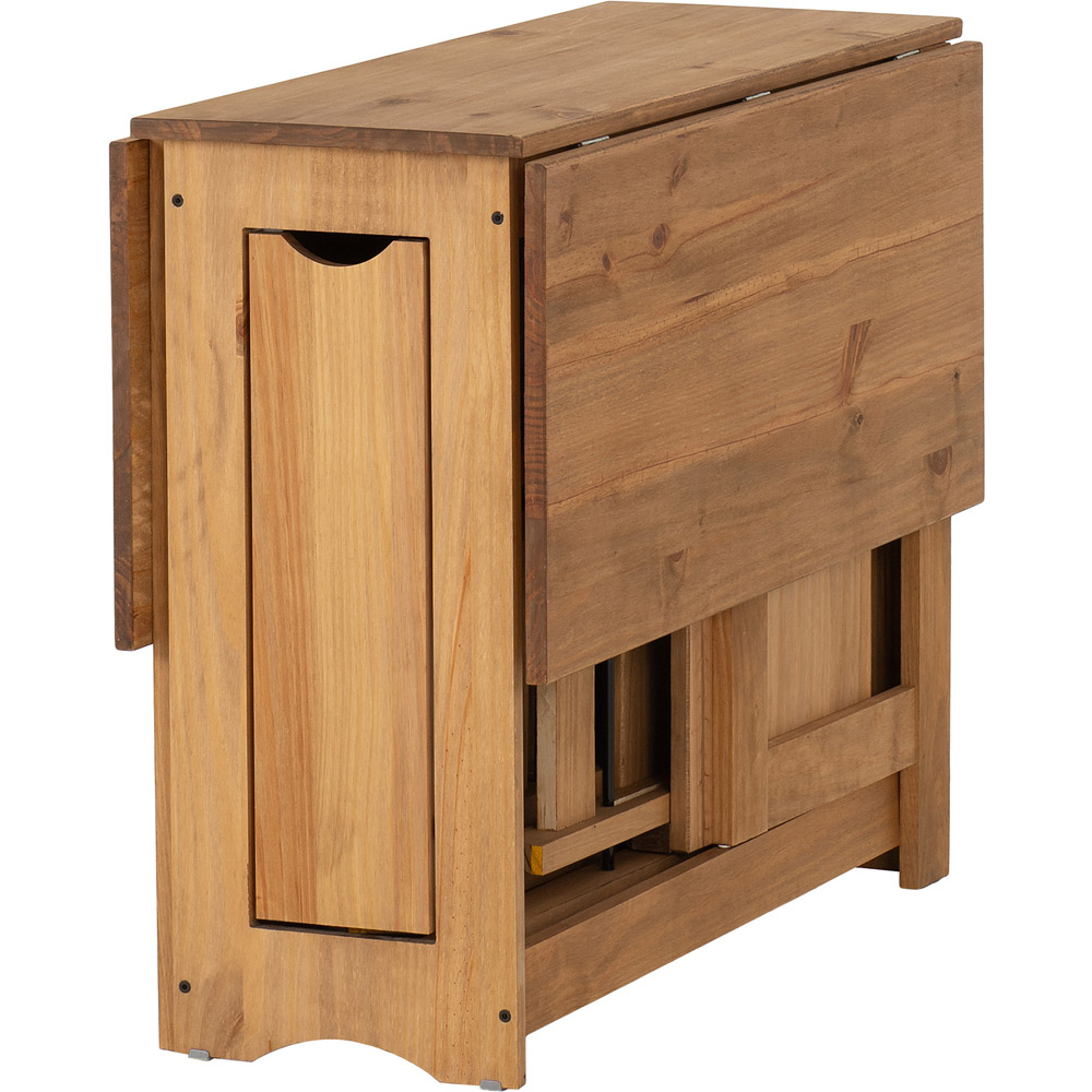 Seconique Santos 4 Seater Butterfly Foldable Dining Set Natural Wax Image 6