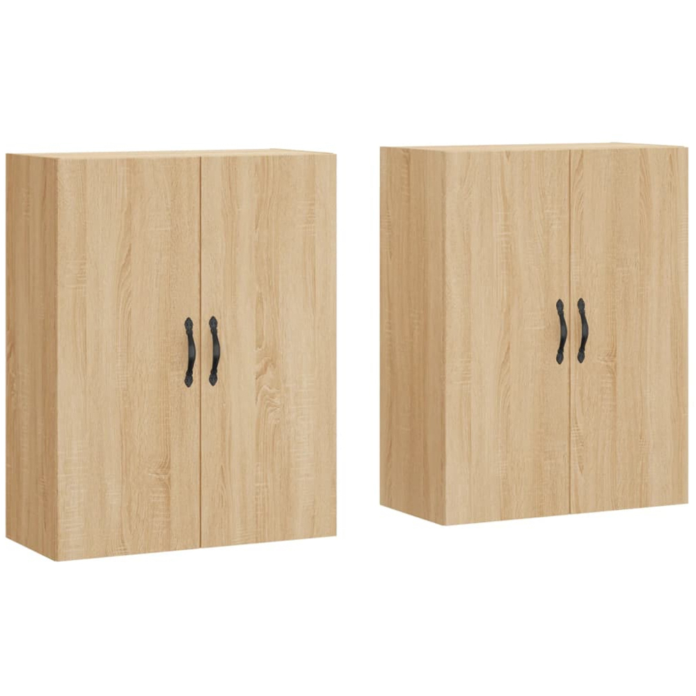vidaXL 2 Door Sonoma Oak Wall Mounted Cabinet 2 Pack Image 2