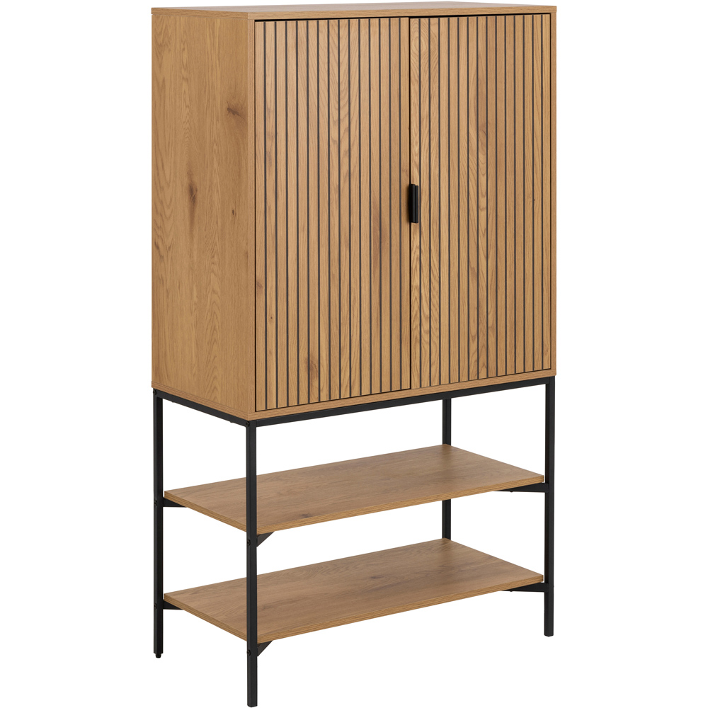Florence Jaipur 2 Door 2 Shelf Wild Oak Storage Cabinet Image 2