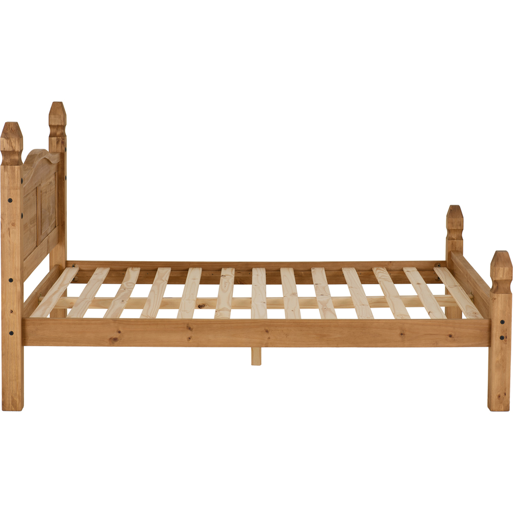 Seconique Corona Double Distressed Waxed Pine Low End Bed Image 3