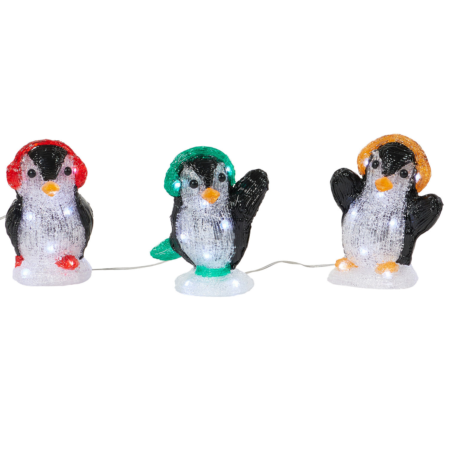 LED Acrylic Penguin Friends - Black & White Image 4