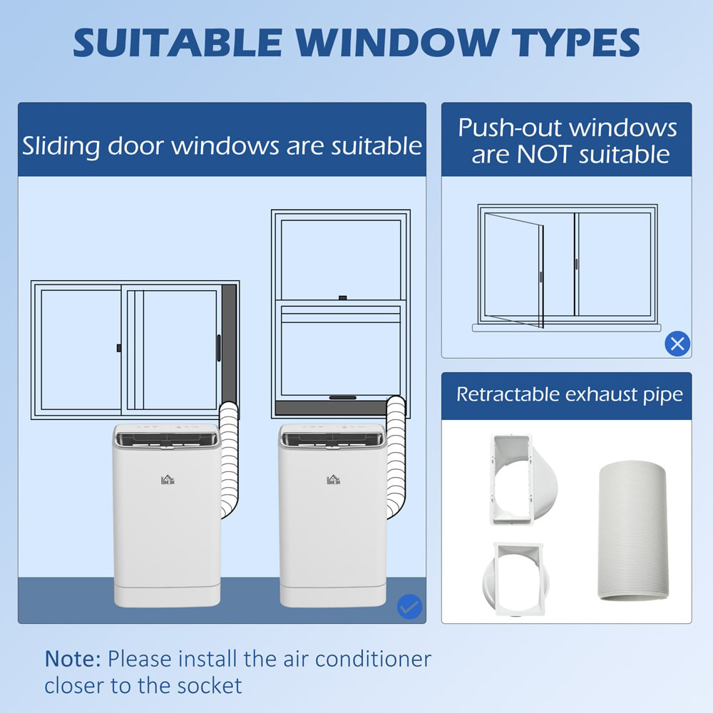 HOMCOM White 14000BTU 4 in 1 Air Conditioner Image 4