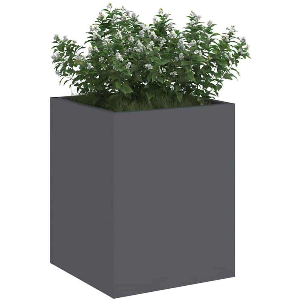 vidaXL Anthracite Cold Rolled Steel Garden Planter 40 x 32 x 32cm Image 3