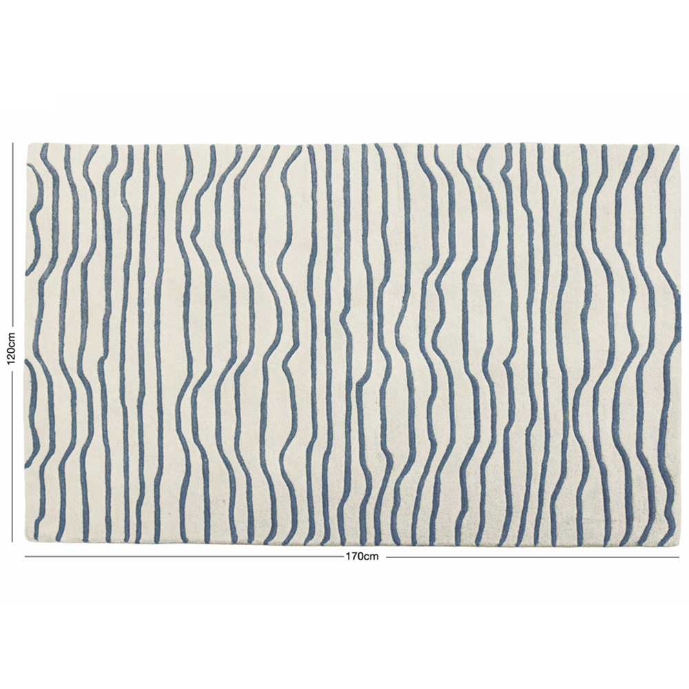 Esselle Home Aura Dune Natural and Blue Rug 120 x 170cm Image 6