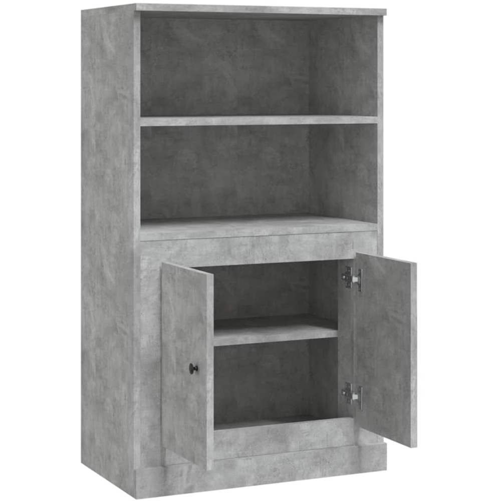 vidaXL 2 Door 2 Shelf Concrete Grey Highboard Image 7