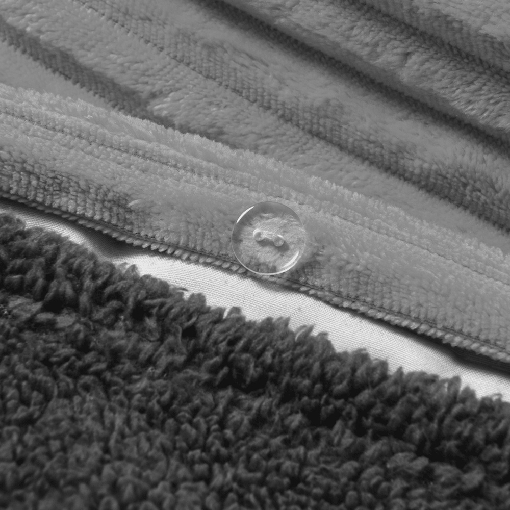 Velosso King Size Silver Plush Cord Duvet Set Image 3