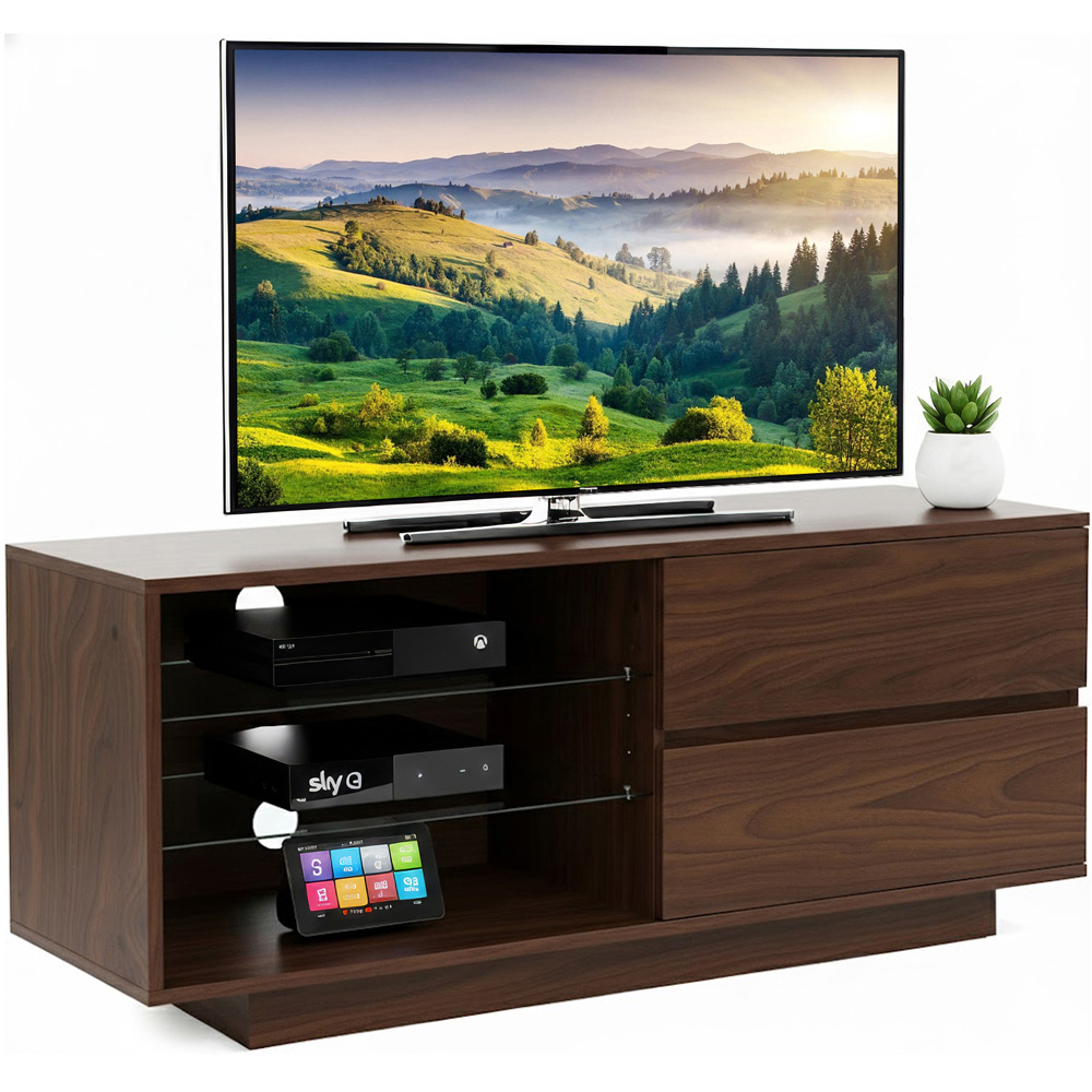 Centurion Supports Gallus 2 Drawer 3 Shelf Premium Walnut TV Unit Image 2