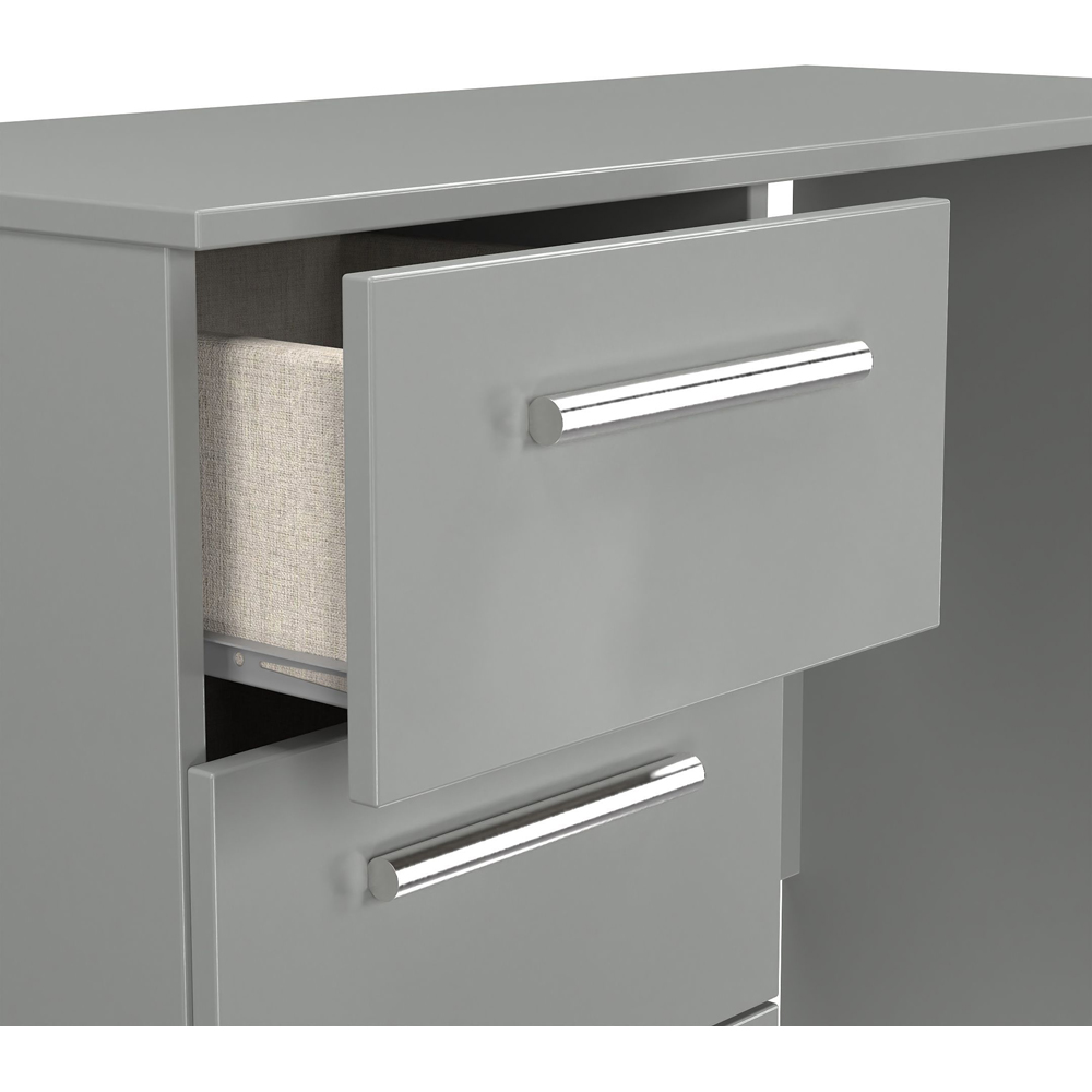Crowndale Contrast 3 Drawer Dusk Grey Vanity Dressing Table Ready Assembled Image 6