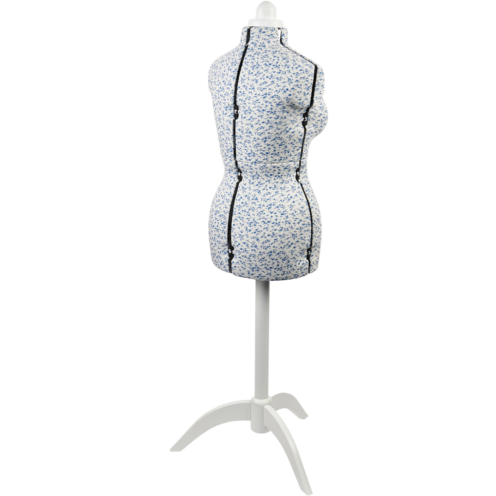 Sewing Online 5915B Ditsy Blue Adjustable 8-Part Dressmakers Dummy with Hem Marker Medium Image 3
