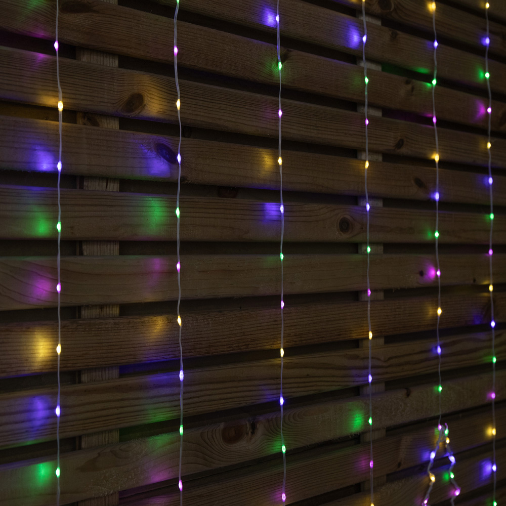 Samuel Alexander 327 Multicoloured LED Christmas Window Curtain Light 1.2 x 1.1m Image 6