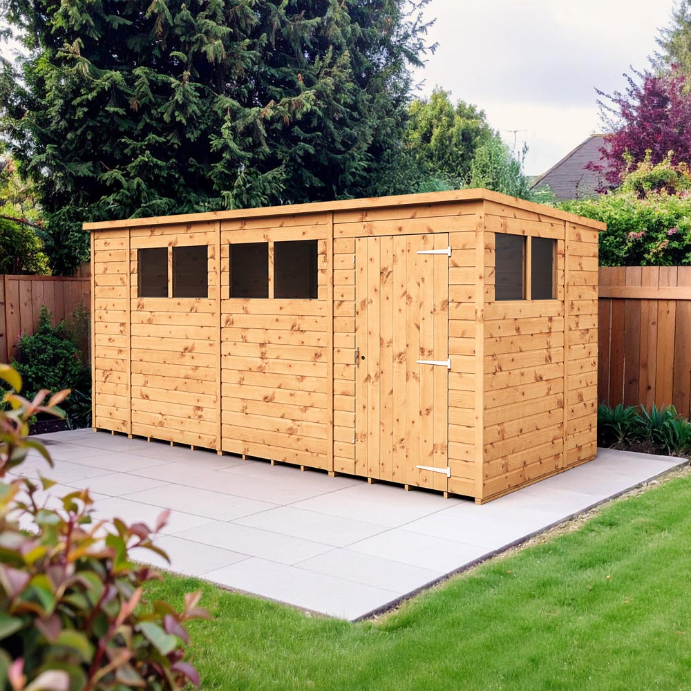 Empire Sheds 14 x 6ft Tongue and Groove Wooden Pent Garden Shed Image 2