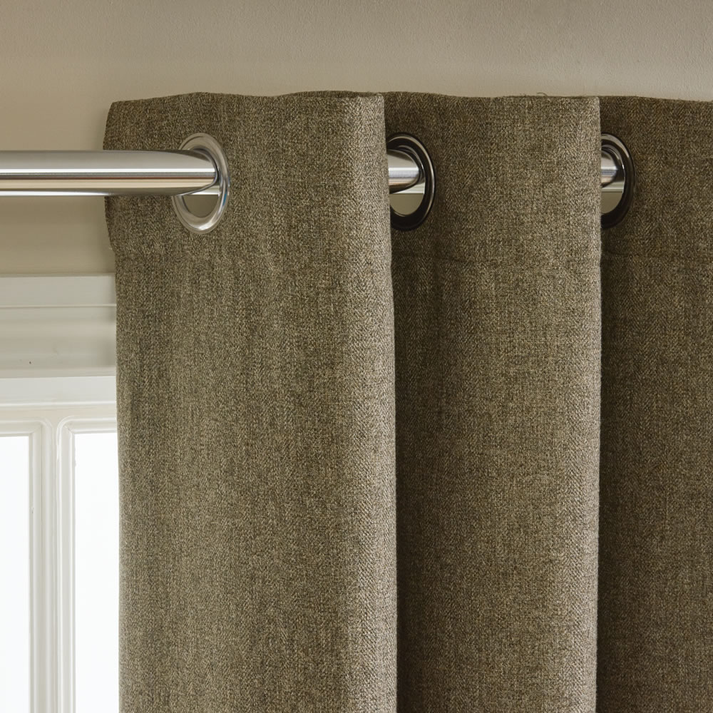 Wilko Faux Wool Curtains Natural 228 x 228cm Image 2