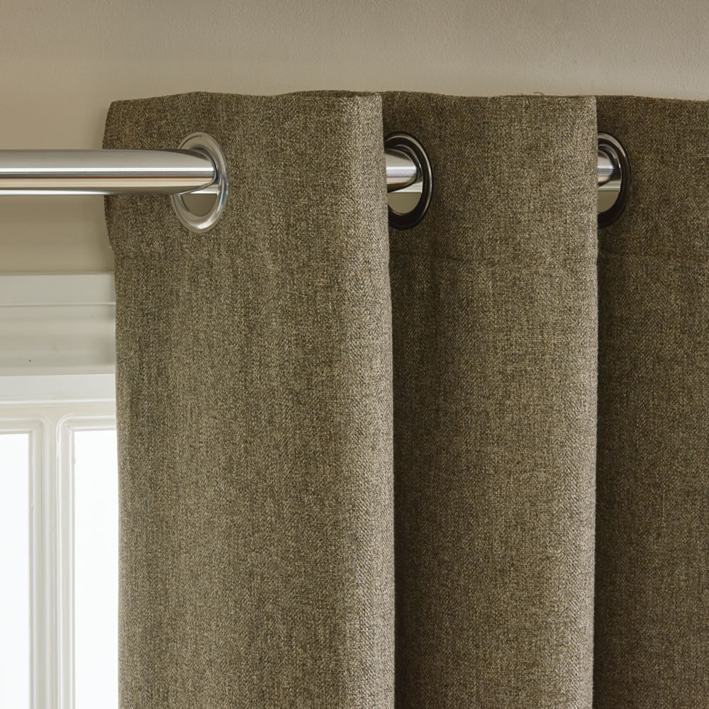 Wilko Faux Wool Curtains Natural 228 x 228cm Wilko