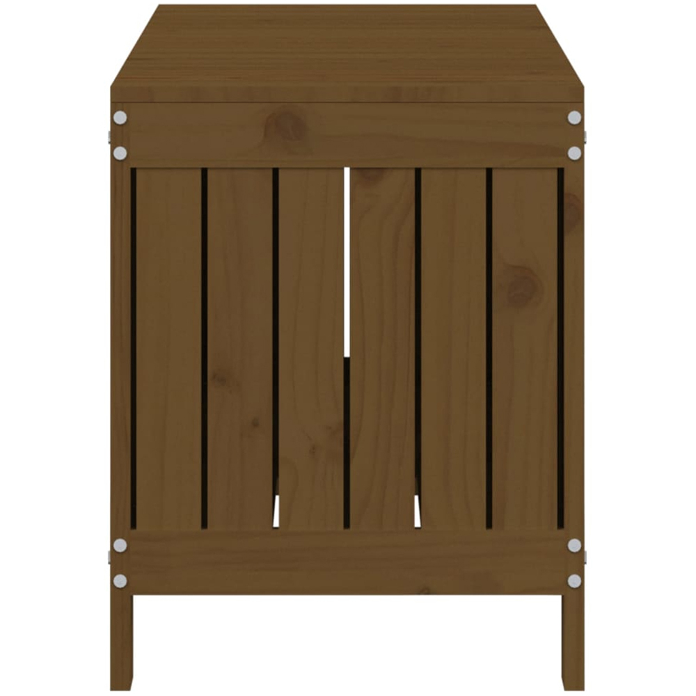 vidaXL 54 x 108 x 42.5cm Brown Pine Wood Garden Storage Box Image 6