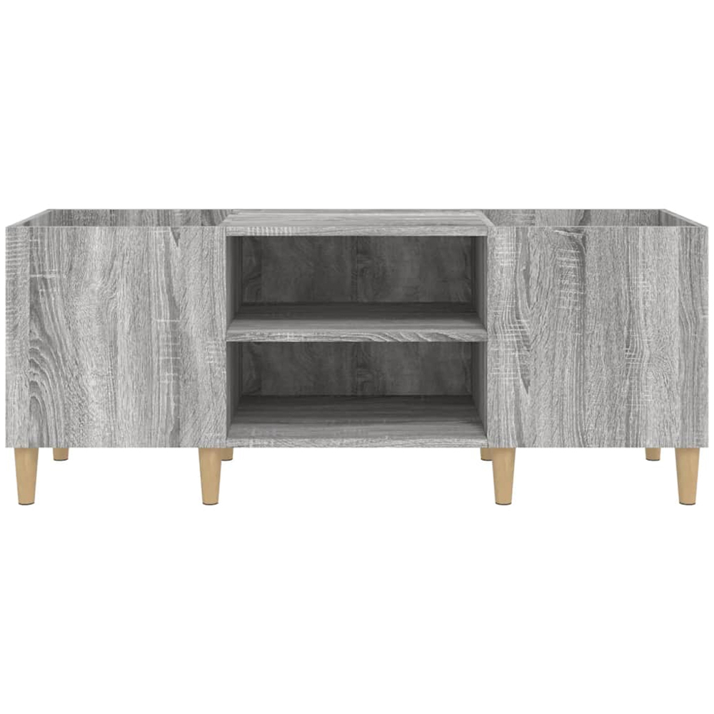 vidaXL 2 Shelf Grey Sonoma Record Cabinet Image 5