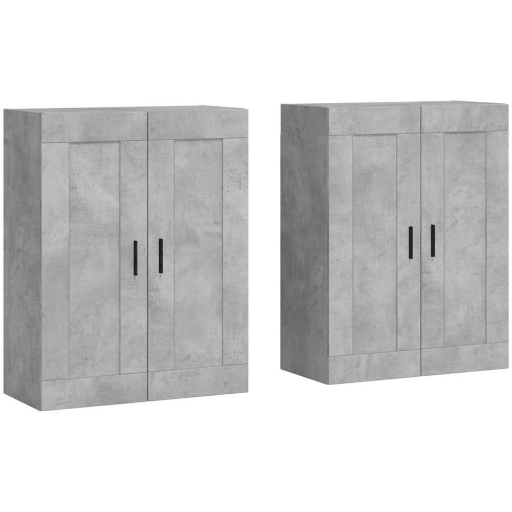 vidaXL 2 Door Concrete Grey Wall Mounted Cabinet Set of 2 Image 2