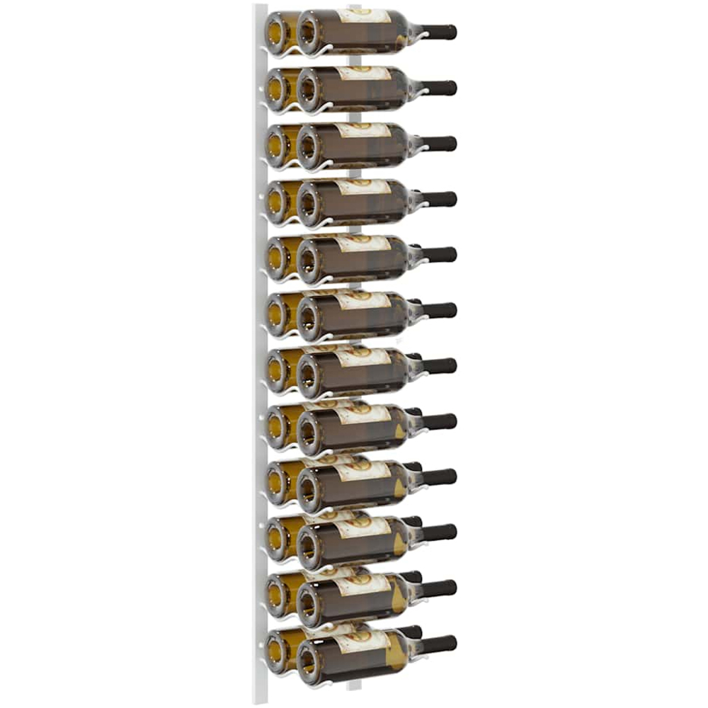 vidaXL 24 Bottle White Wall Mounted Wine Rack Image 4