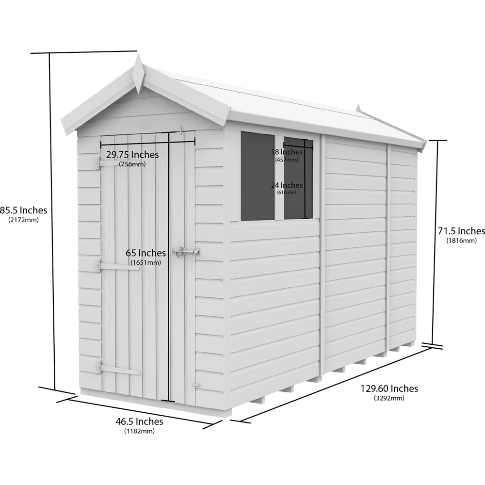 DIY Sheds 4 x 11ft Tongue and Groove Timber Apex Garden Shed Image 9