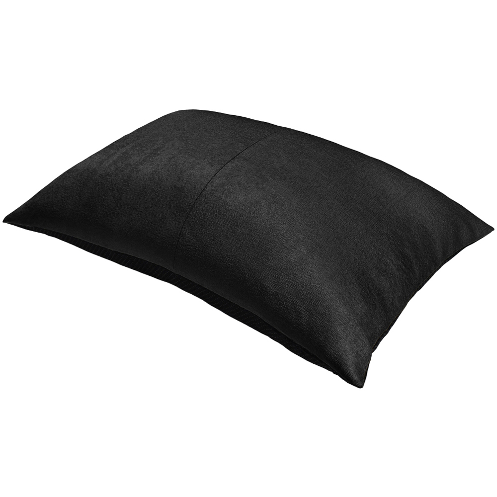 Velosso Black Textured Plain Non-Slip Floor Lounging Cushion 58 x 85cm Image 1