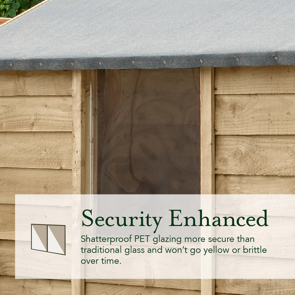 Forest Garden 4LIFE 8 x 6ft Double Door Pent Shed Image 5