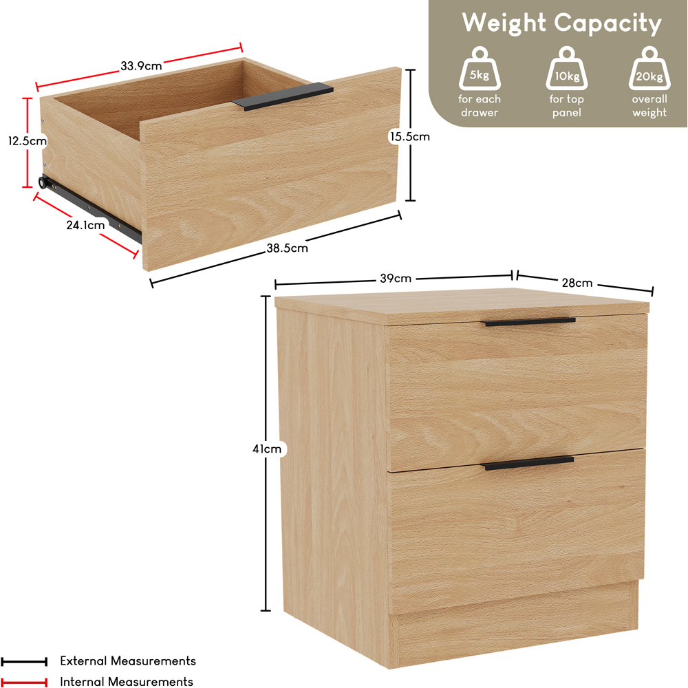 VIDA DESIGNS Trega Pine 3 Piece Bedroom Furniture Set Image 8