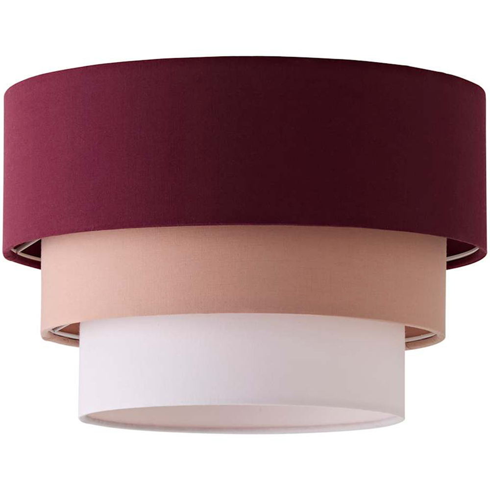 ValueLights Aztec 3-Tier Plum Easy Fit Ceiling Pendant Light Lamp Shade Image 1